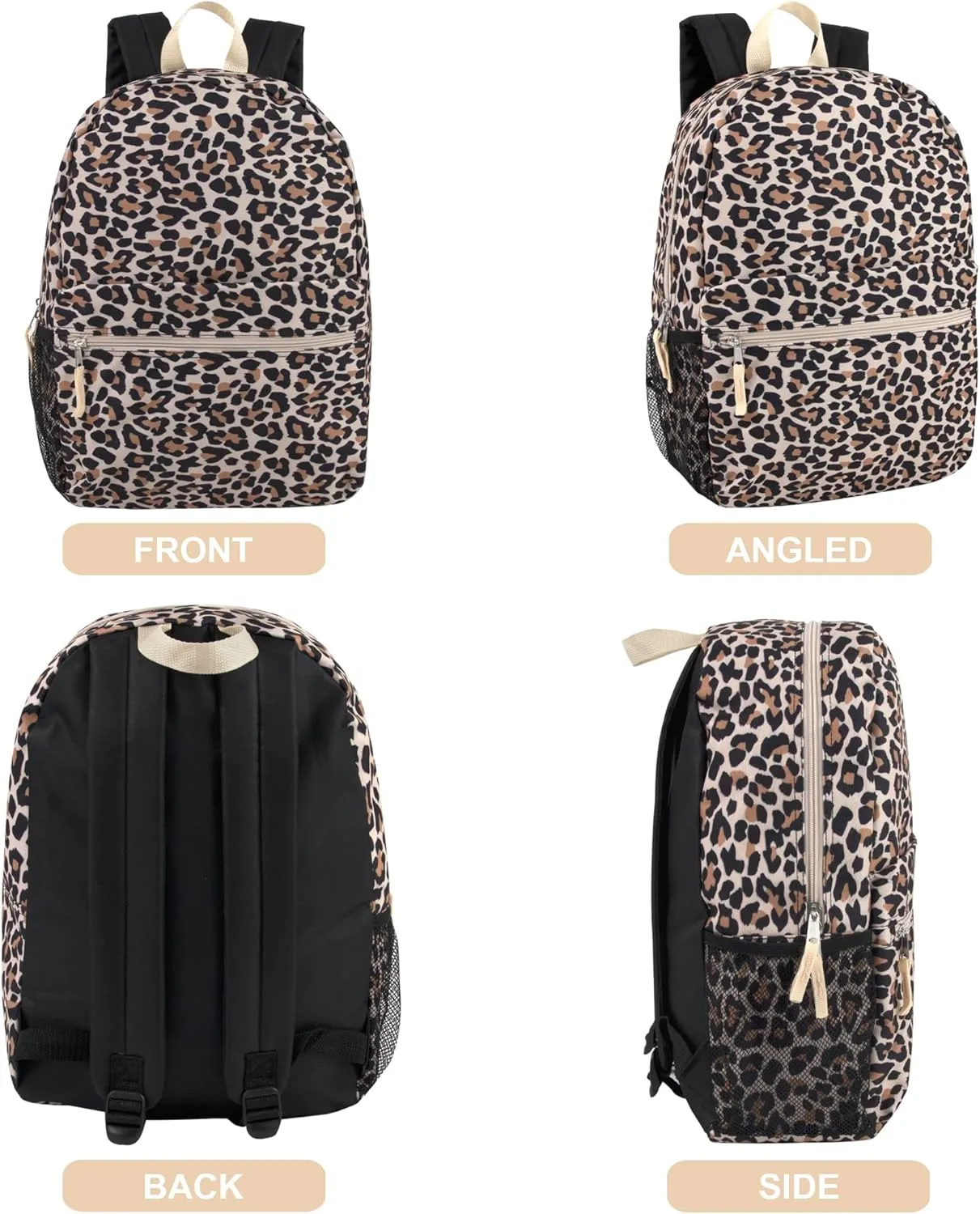 17 Inch Backpack with Side Pockets for Girls for School, Travel, Hiking, Camping