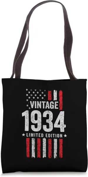 1934 Birthday - Born in 1934 - Limited Edition Vintage 1934 Tote Bag