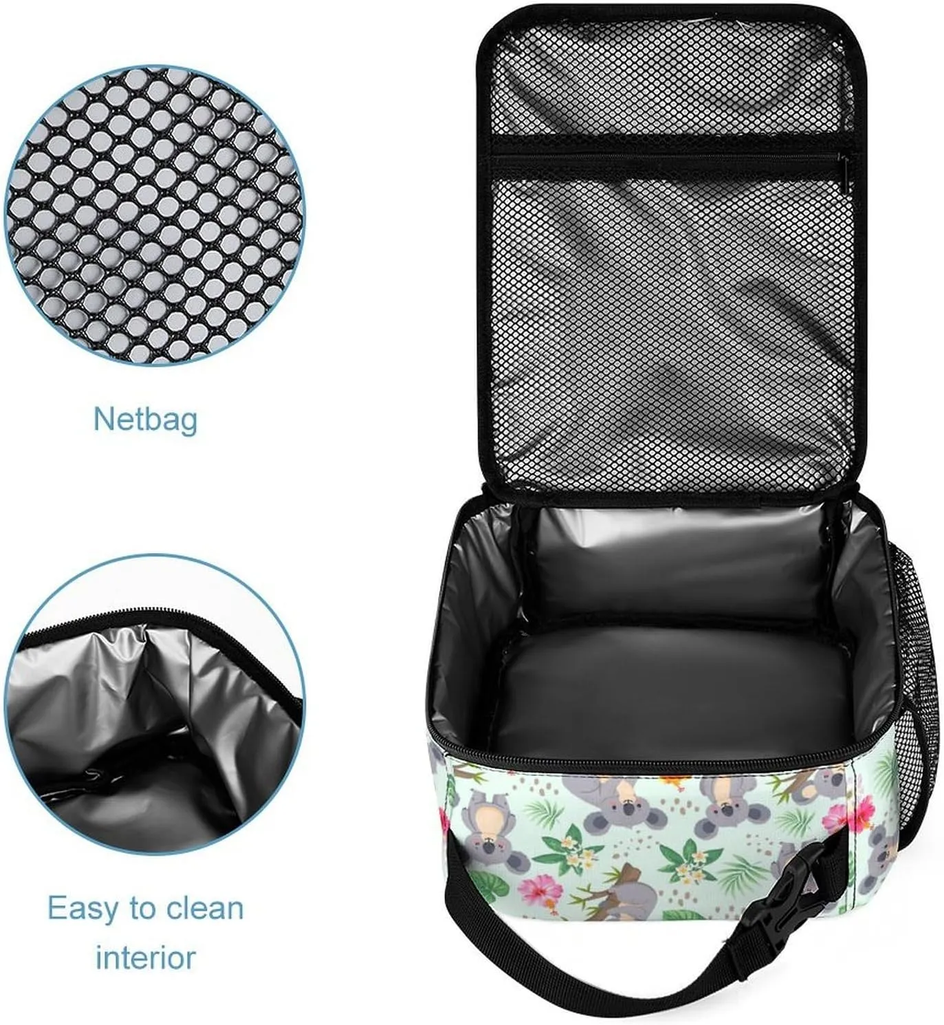3pcs Cartoon Koala Backpack Set, Multi-functional Laptop Bag 17in Water Resistant Travel Daypack, Large Capacity Double Shoulder Backpack With Lunch Bag (Cartoon Koala