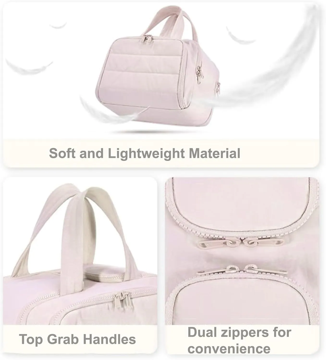 4-in-1 Puffy Multi-Functional Toiletry Bag,Travel Toiletry Bag, Lightweight Large Wide-Open Travel Bag for Women,Puffy Cosmetic Bag with Handle for Accessories,Essentials, Toiletries (Purple)