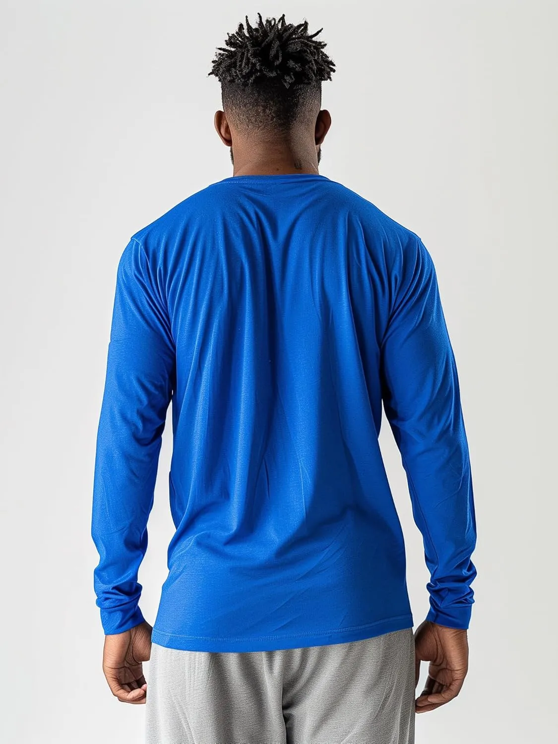 5 Pack Mens Long Sleeve Quick Dry Active Athletic T Shirt Running Gym Workout Tee Tops