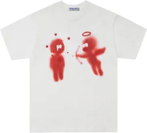 Aelfric Eden Mens Graphic Tees Cupids Love Arrow Oversized Tshirt Print Unisex Tee Y2K Causal Streetwear Tops