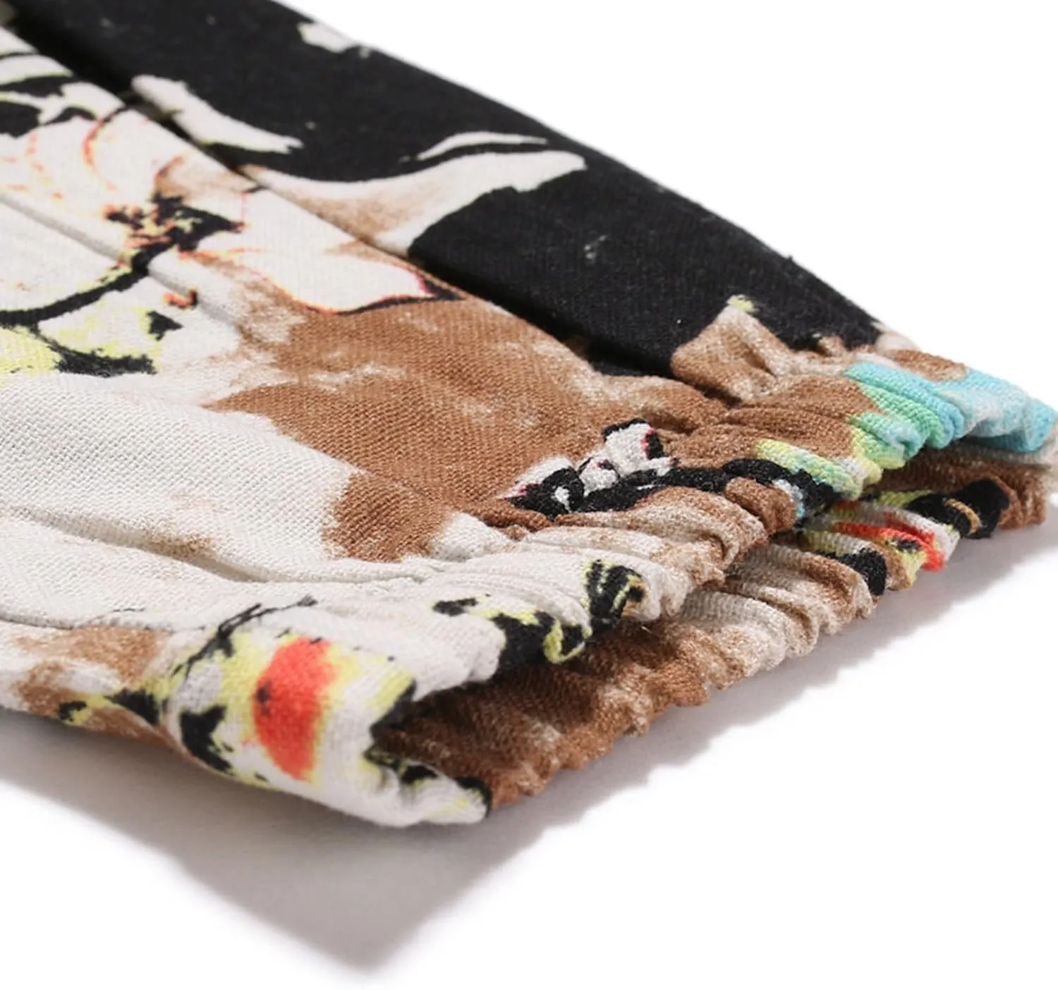 Alalaso Men Women Cotton Baggy Hippie Yoga Harem Pants Funky Printed Plus Size Trousers with Pockets