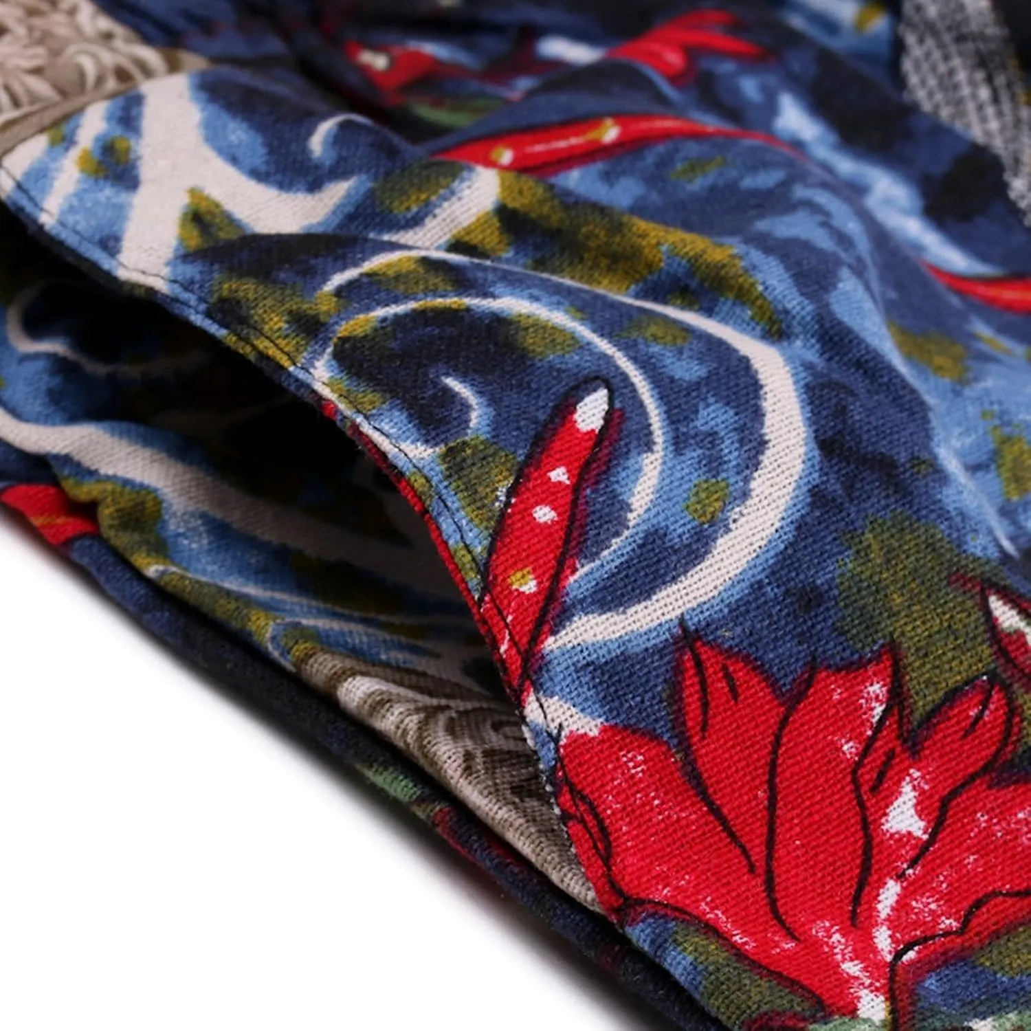 Alalaso Men Women Cotton Baggy Hippie Yoga Harem Pants Funky Printed Plus Size Trousers with Pockets