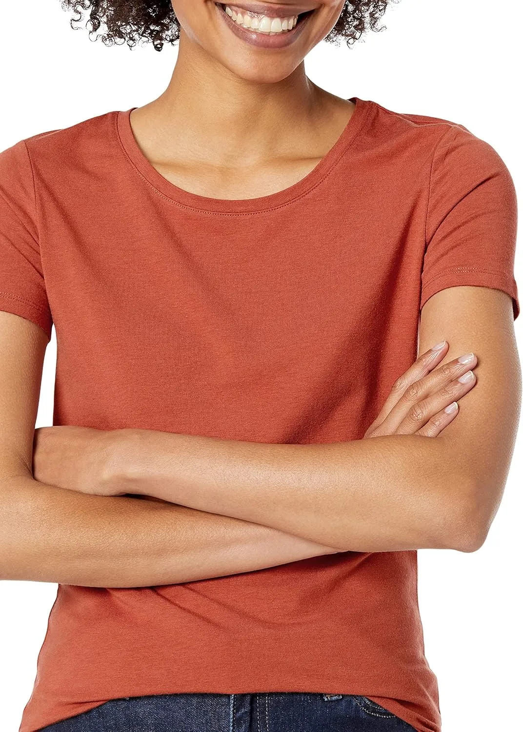 Amazon Essentials Women's Classic-Fit Short-Sleeve Crewneck T-Shirt, Multipacks