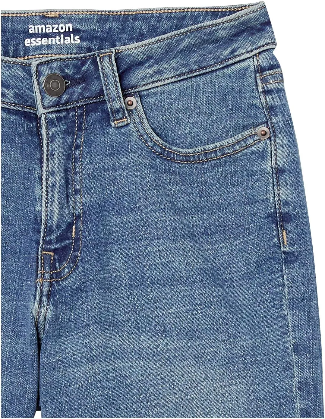 Amazon Essentials Women's Mid-Rise Slim fit Denim Bermuda Shorts with Pockets