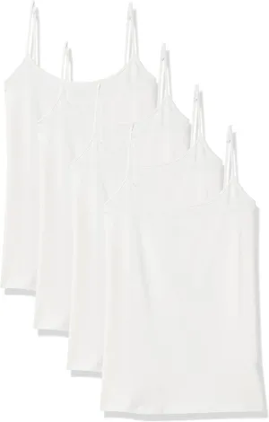 Amazon Essentials Women's Slim-Fit Camisole, Pack of 4