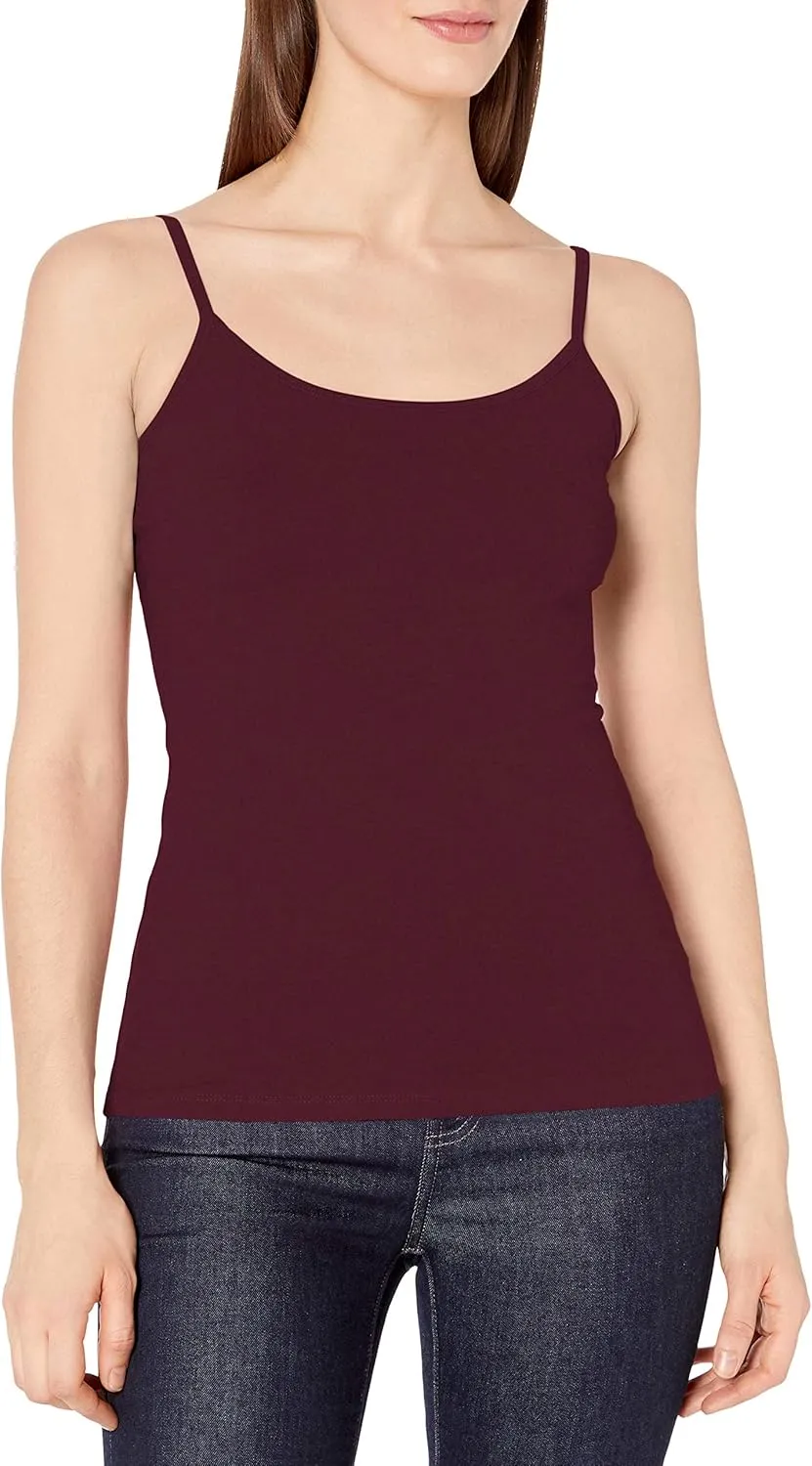 Amazon Essentials Women's Slim-Fit Camisole, Pack of 4