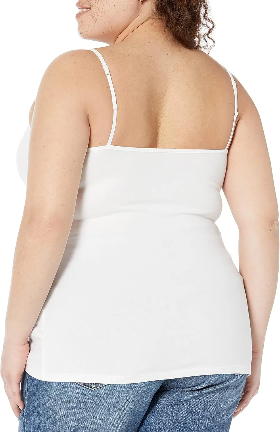 Amazon Essentials Women's Slim-Fit Knit V-Neck Layering Cami (Available in Plus Size), Pack of 4
