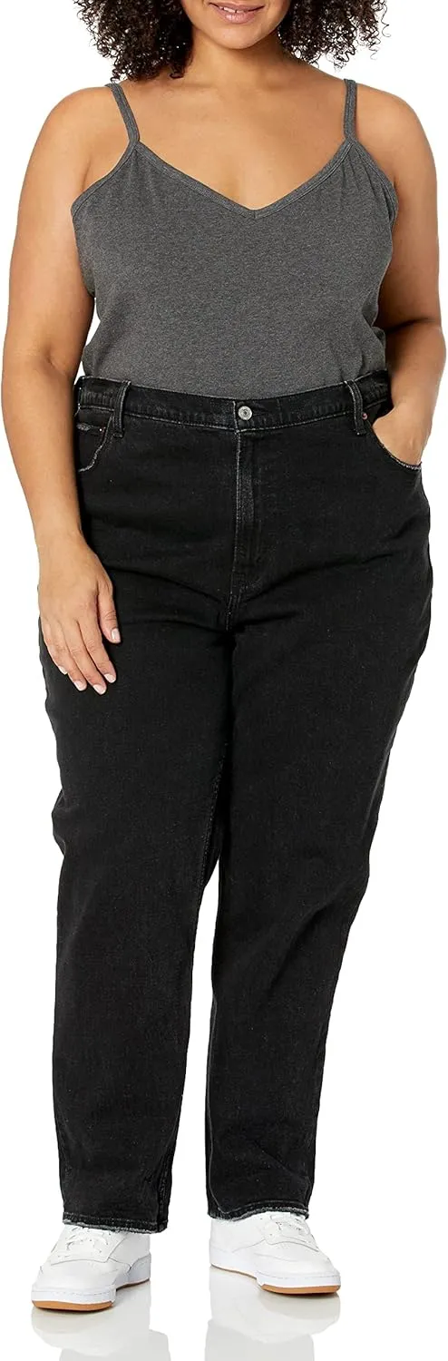 Amazon Essentials Women's Slim-Fit Knit V-Neck Layering Cami (Available in Plus Size), Pack of 4