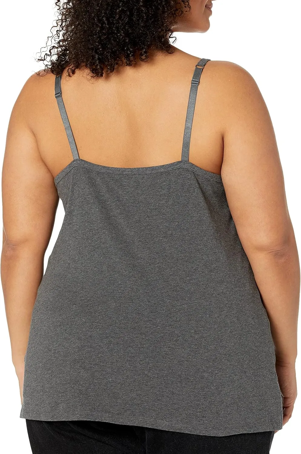 Amazon Essentials Women's Slim-Fit Knit V-Neck Layering Cami (Available in Plus Size), Pack of 4