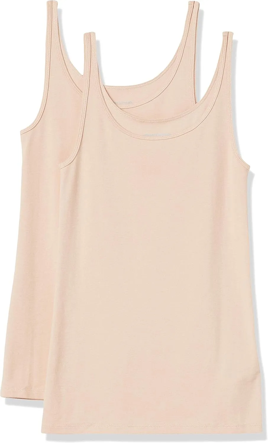 Amazon Essentials Women's Slim-Fit Thin Strap Tank Top, Pack of 2