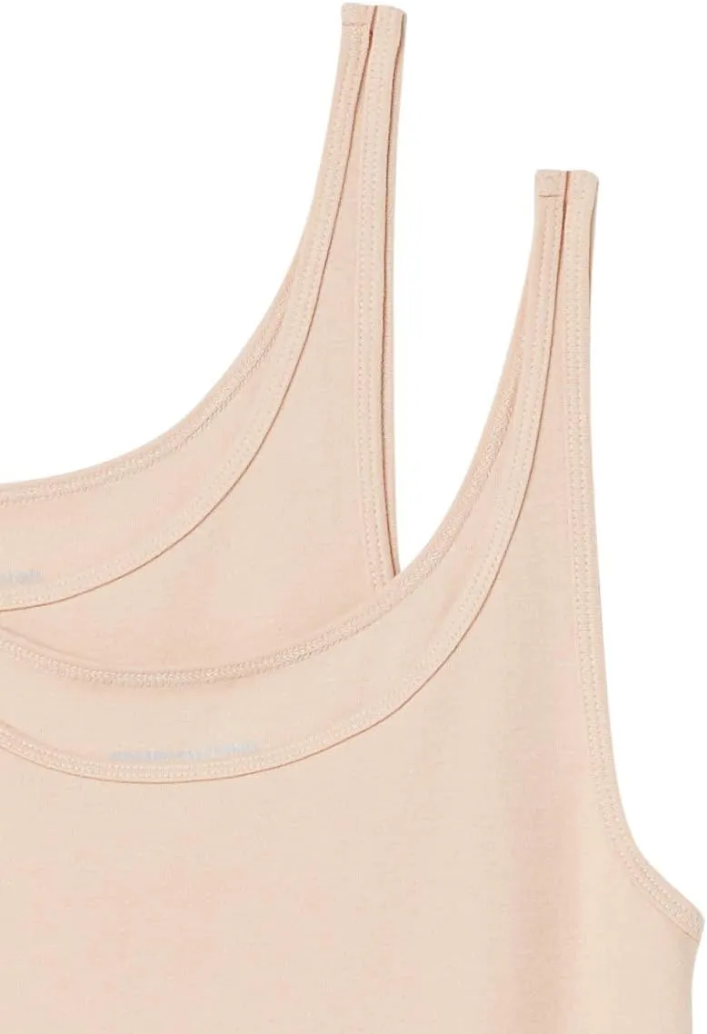 Amazon Essentials Women's Slim-Fit Thin Strap Tank Top, Pack of 2