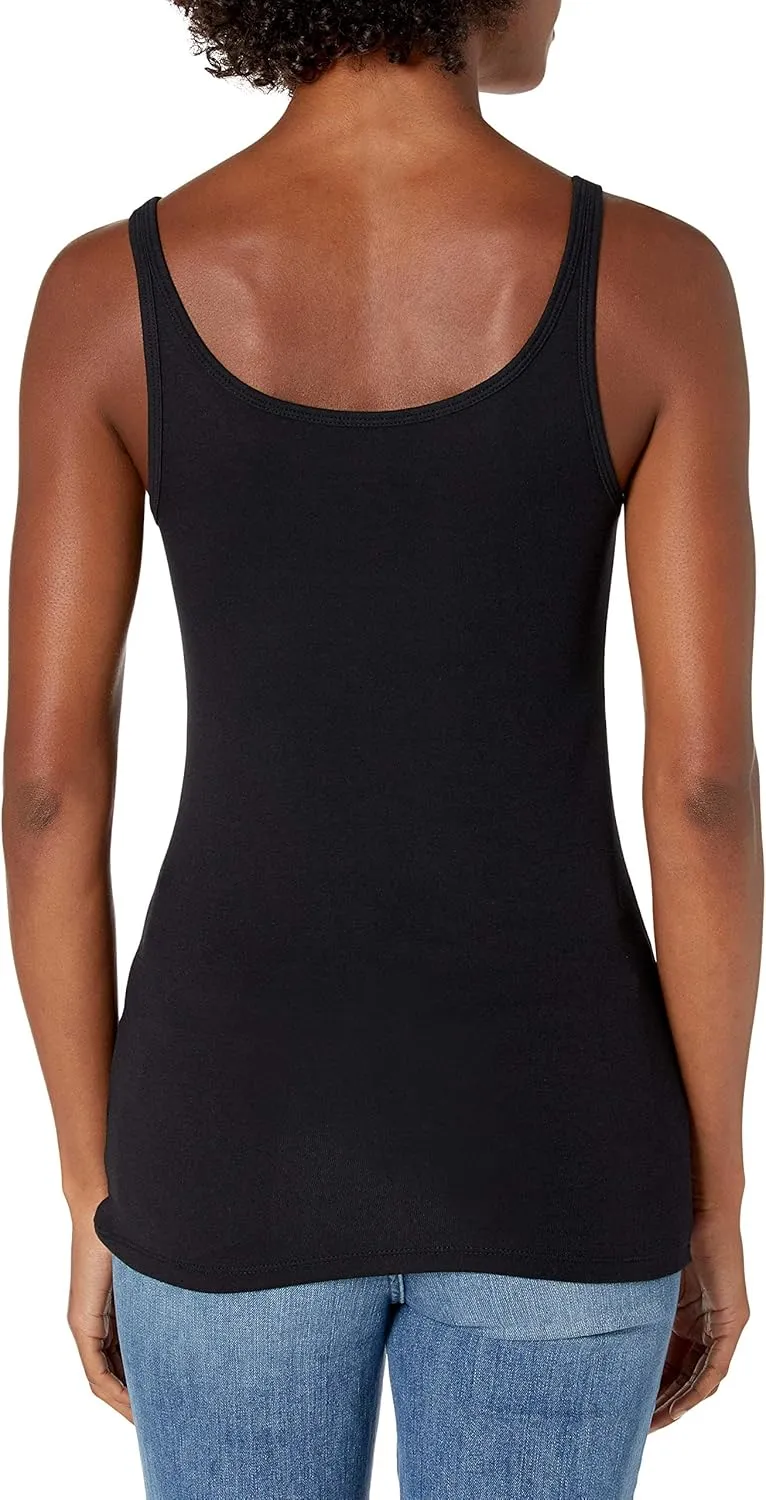 Amazon Essentials Women's Slim-Fit Thin Strap Tank Top, Pack of 2