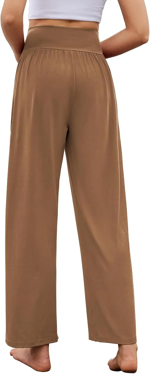 Arolina Wide Leg Yoga Pants for Women 2025 Casual Loose Sweatpants High Waisted Comfy Lounge Pajama Palazzo with Pockets