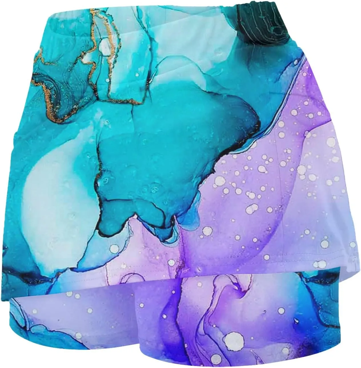 Athletic Skorts for Woman Elastic Cross Hight Waisted Tennis Yoga Shorts Skirts with Pockets Tummy Control Joggers
