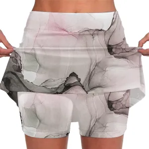 Athletic Skorts for Woman Elastic Cross Hight Waisted Tennis Yoga Shorts Skirts with Pockets Tummy Control Joggers