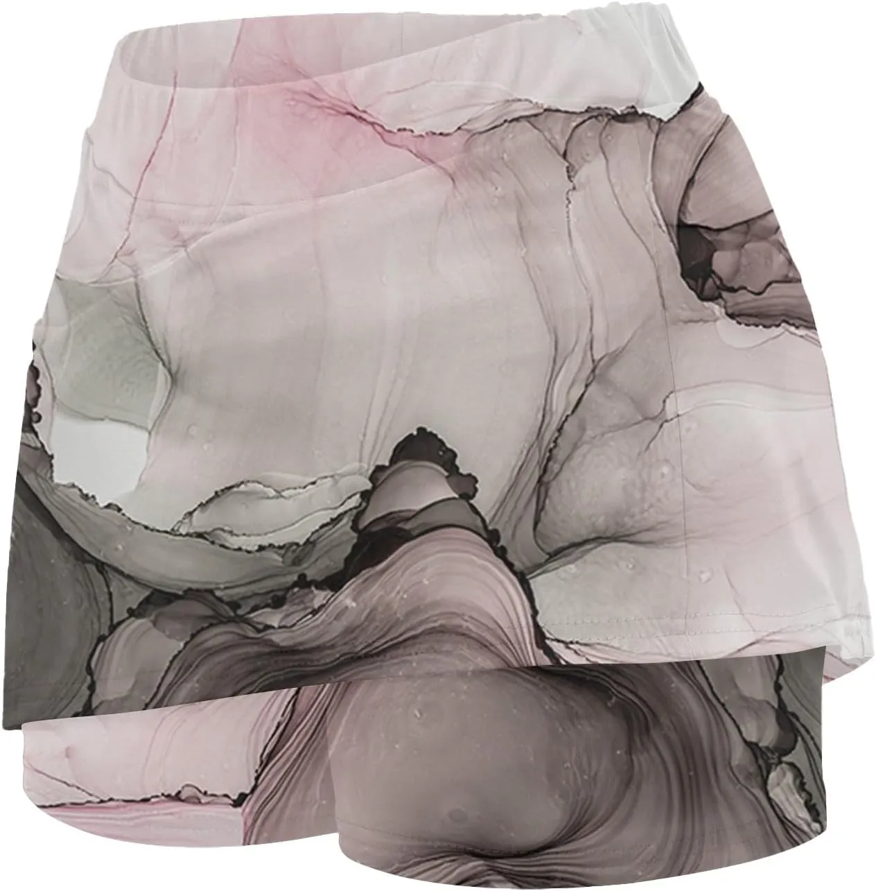 Athletic Skorts for Woman Elastic Cross Hight Waisted Tennis Yoga Shorts Skirts with Pockets Tummy Control Joggers