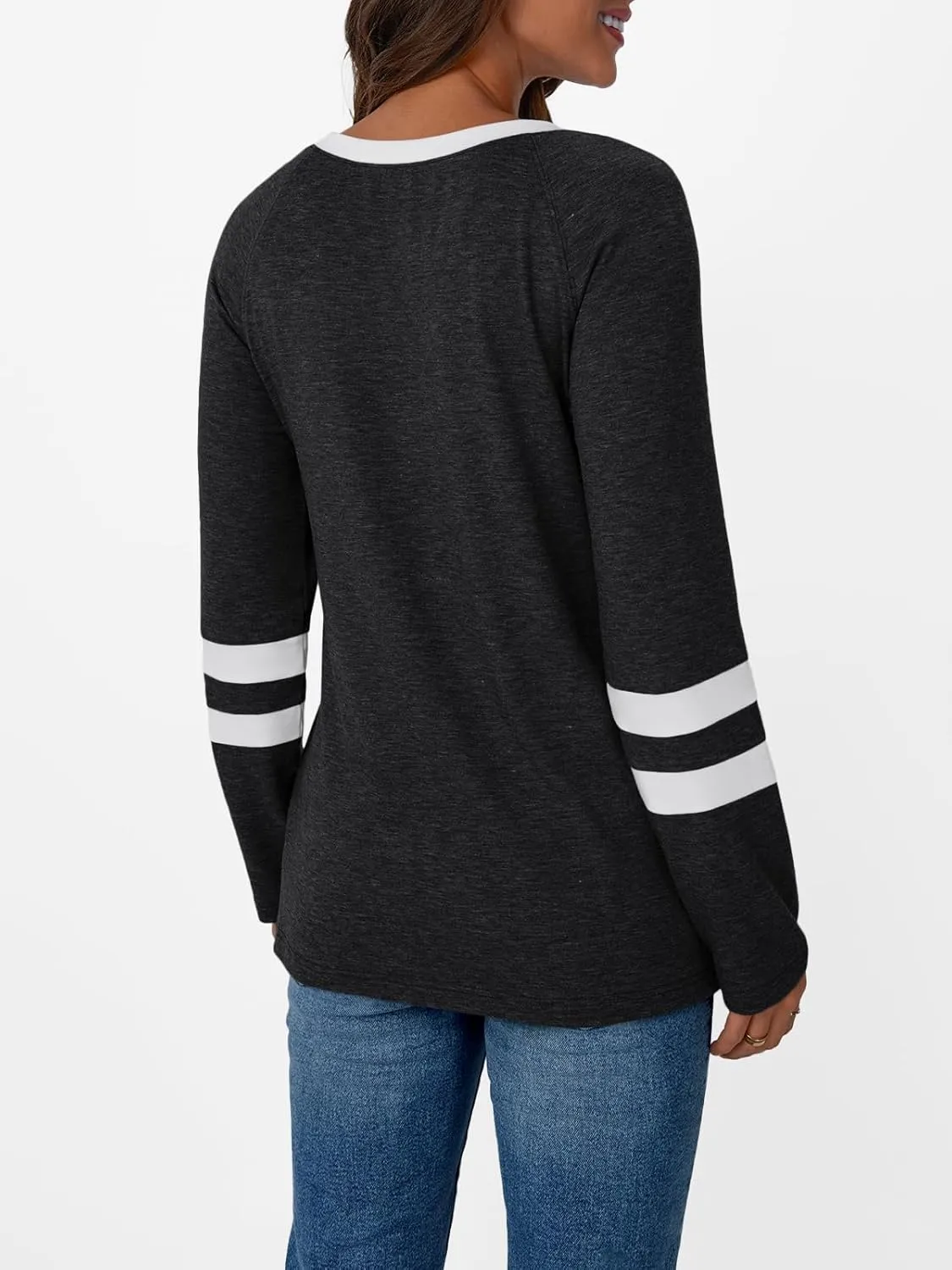 AUTOMET Womens Long Sleeve Shirts Color Block Casual Crewneck Tops Tshirt Basic Tee Fall Fashion Clothes Trendy Outfits