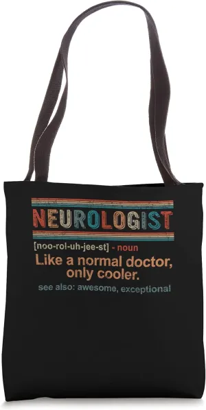 Awesome Neurologist Definition Doctor Graduation Vintage Tote Bag