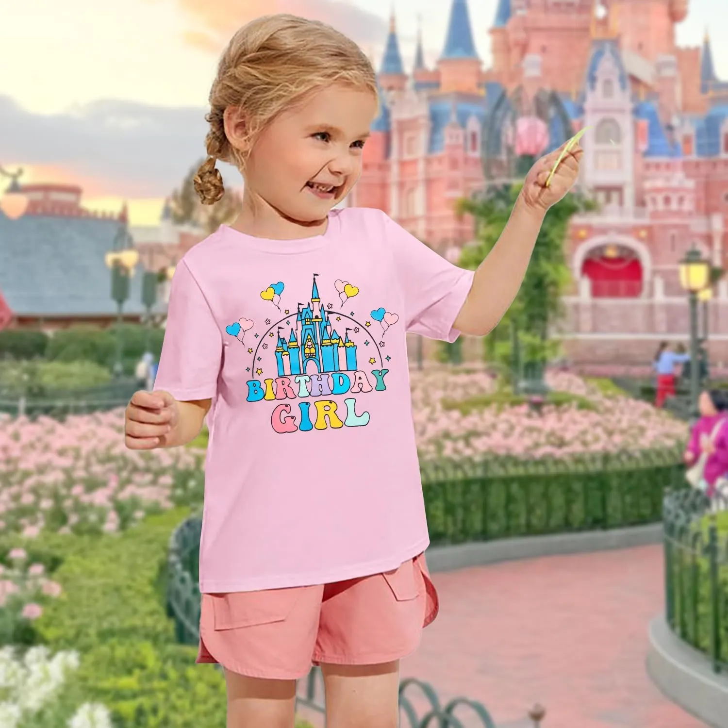 Birthday Girl Shirt Magical Castle Tshirt Birthday Shirts for Kids Funny Birthday Party Gift Tees Cute Graphic Tops