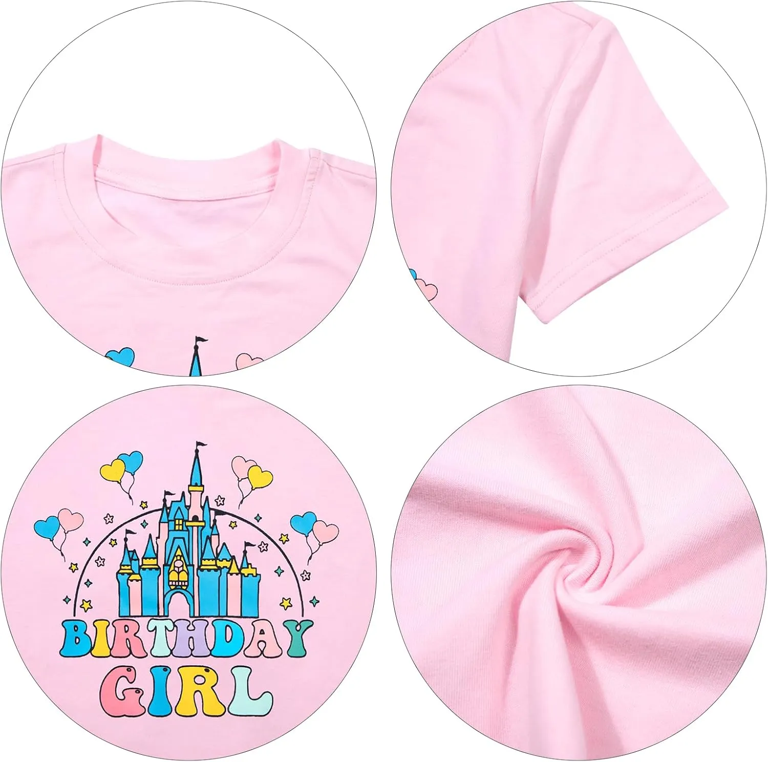 Birthday Girl Shirt Magical Castle Tshirt Birthday Shirts for Kids Funny Birthday Party Gift Tees Cute Graphic Tops