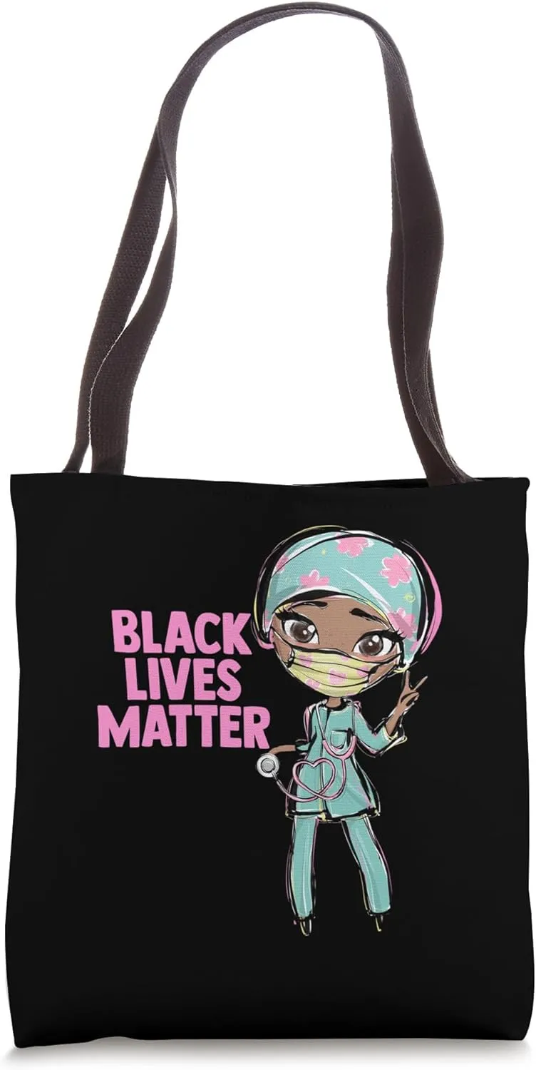 Black Lives Matter Woman Doctor Black Physician Surgeon MD Tote Bag