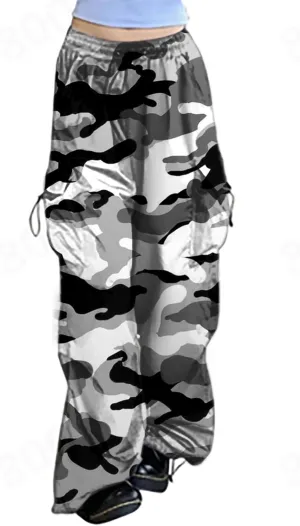 Cargo Pants for Women, Casual Hip Hop Joggers Pants Loose Y2k Cargo Pants Flap Pocket Trousers E-Girl Streetwear