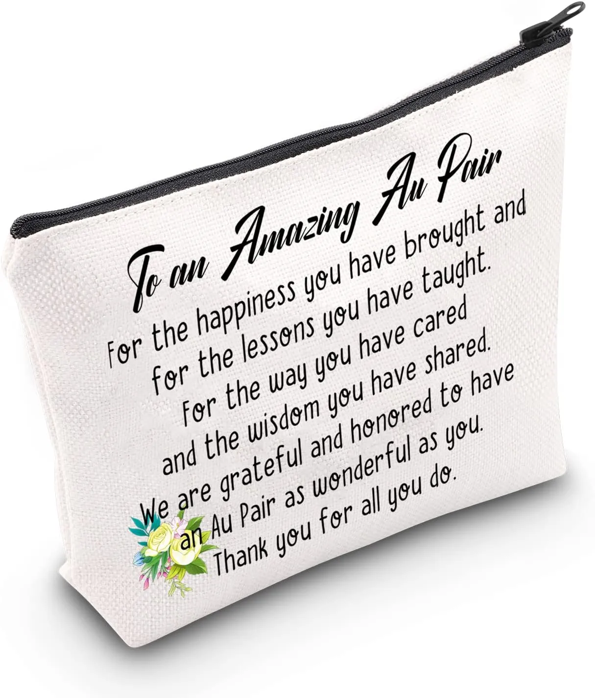CMNIM Au Pair Gift Cosmetic Bag Thank You Gifts for Au Pair Child Care Gifts for Women Girls To an Amazing Au Pair Thank You for All You Do