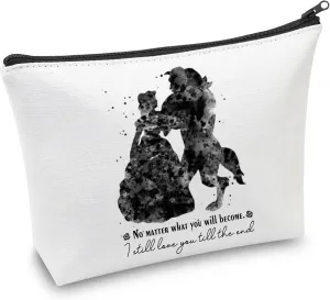 CMNIM Beauty Beast Story Makeup Bag Princess Pouch I Still Love You Till The End Tale As Old As Time Fairytale Gifts (Beauty Beast Story MB)
