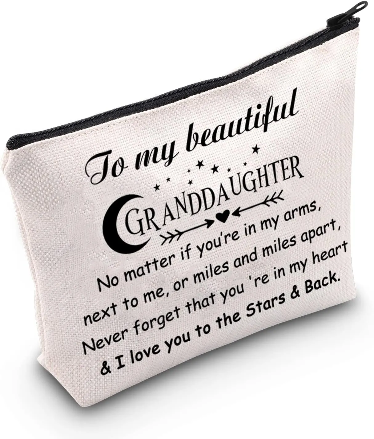 CMNIM Granddaughter Makeup Bag Best Granddaughter Gifts from Grandma I Love You to The Stars & Back (Granddaughter Makeup Bag)