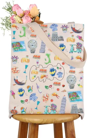CMNIM Italy Travel Gifts Italian Ciao Makeup Bag Italian Pride Merch Italian Greeting Bag for Travelers Italy Souvenirs Gifts (Ciao TB)