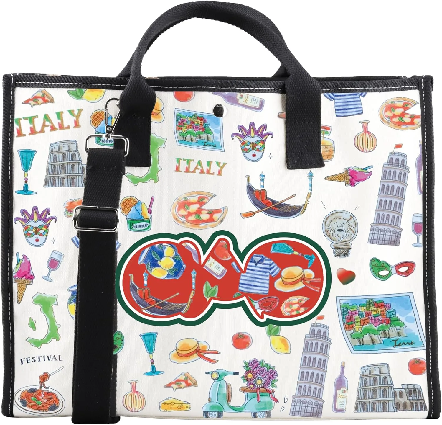 CMNIM Italy Travel Gifts Italian Makeup Bag Italian Pride Merch Italian Greeting Bag for Travelers Italy Souvenirs Gifts