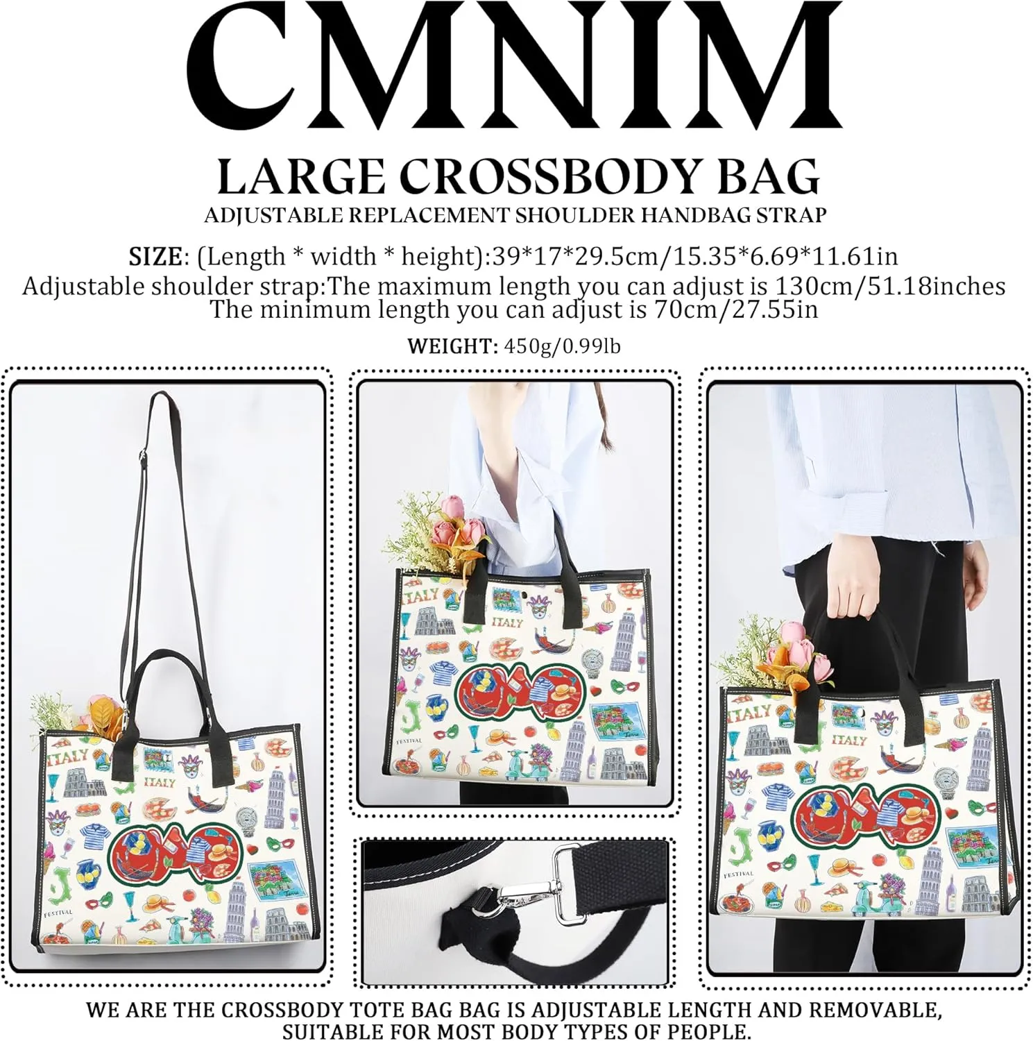 CMNIM Italy Travel Gifts Italian Makeup Bag Italian Pride Merch Italian Greeting Bag for Travelers Italy Souvenirs Gifts
