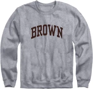 Crewneck Sweatshirt, Unisex, Essential Logo, Premium Grey Heavyweight Cotton Blend Fleece