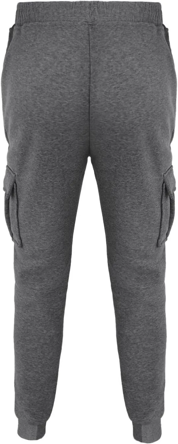 CRNTCEM Men's Cotton Tracksuit Bottoms Drawstring Straight Leg Athletic Jogging Pants Summer Workout Running Cargo Trousers