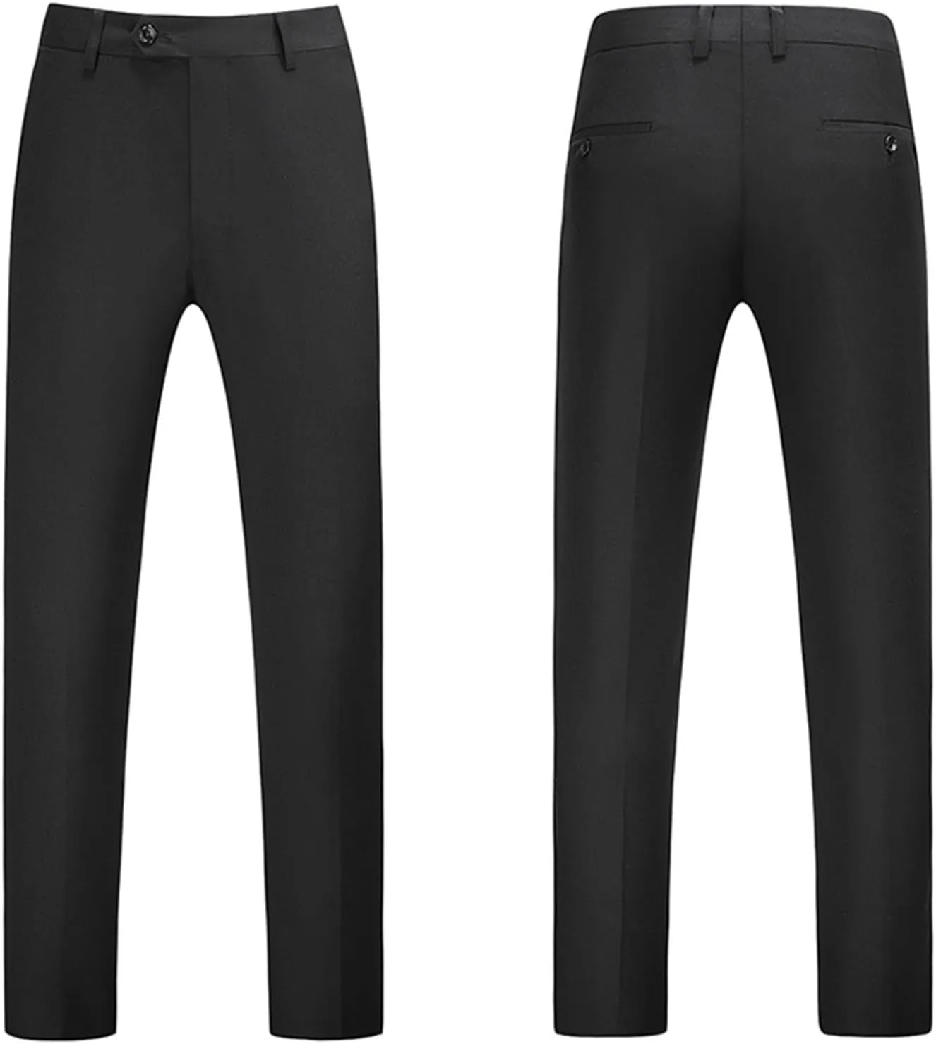 CRNTCEM Mens Stretch Flat Front Dress Pants Straight Leg Wedding Party Formal Pants Wrinkle Free Casual Clubwear Suit Pants