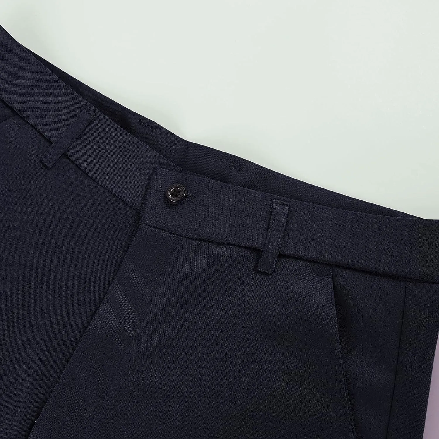 CRNTCEM Stretchy Suit Pants for Men Slim-Fit Flat-Front Formal Dress Pant Tapered Straight Leg Business Office Work Pants