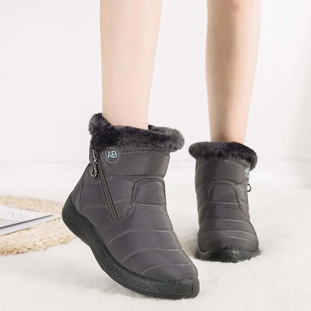 Cute Winter Boots for Women Fashion Winter Ankle Dress Boots for Women Waterproof Snow Womens Waterproof Boots Winter Womens Snow Shoes with Poles Botas Para Invierno Mujer