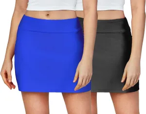 DEVOPS Women's 2-Pack Active Athletic Skort with Pockets Running Golf Workout Tennis Skirts