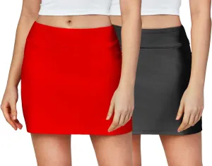 DEVOPS Women's 2-Pack Active Athletic Skort with Pockets Running Golf Workout Tennis Skirts