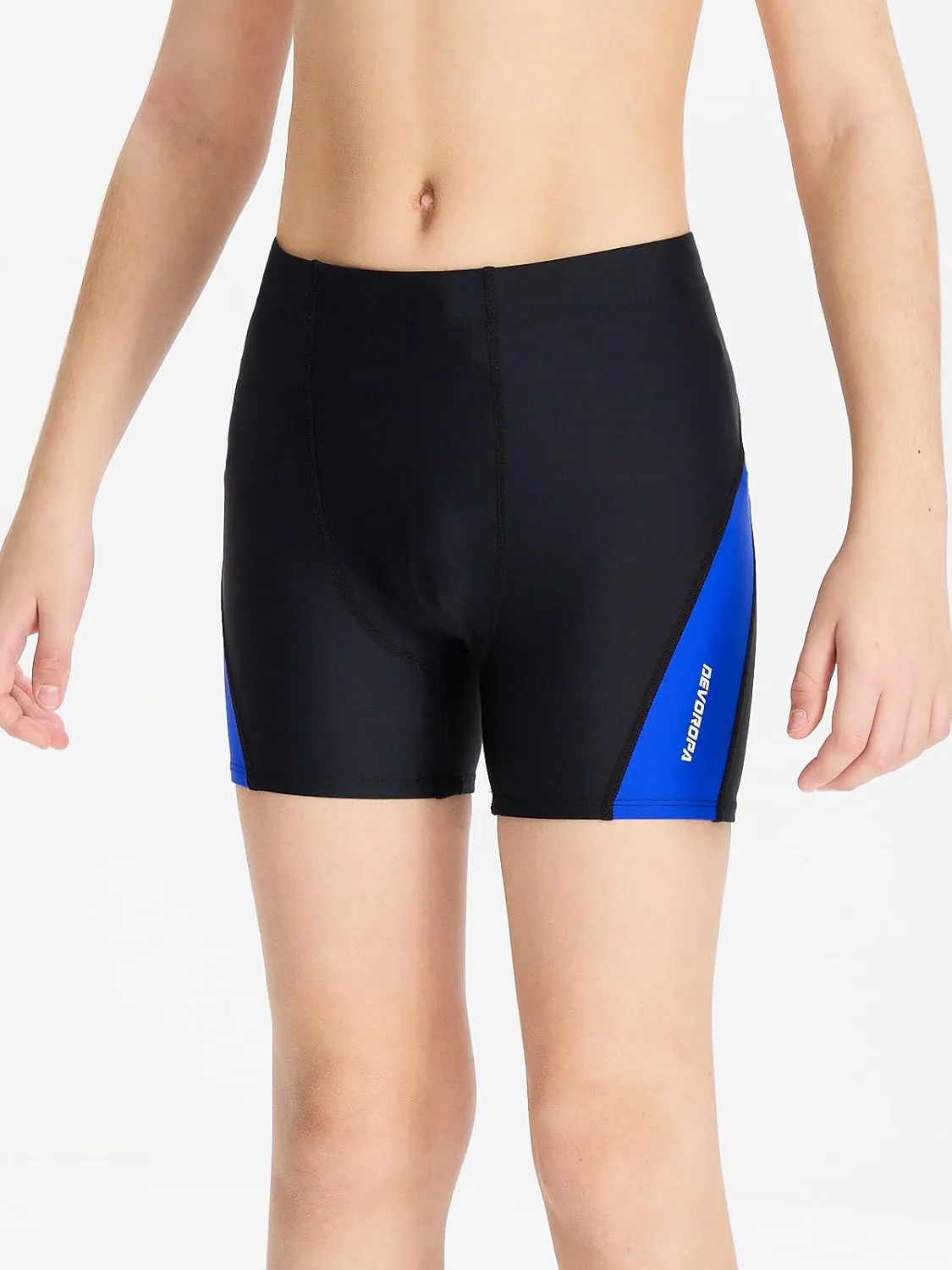 DEVOROPA Youth Boys Swim Shorts Square Leg Swimsuit Nylon Swimming Boxer Brief UPF 50 