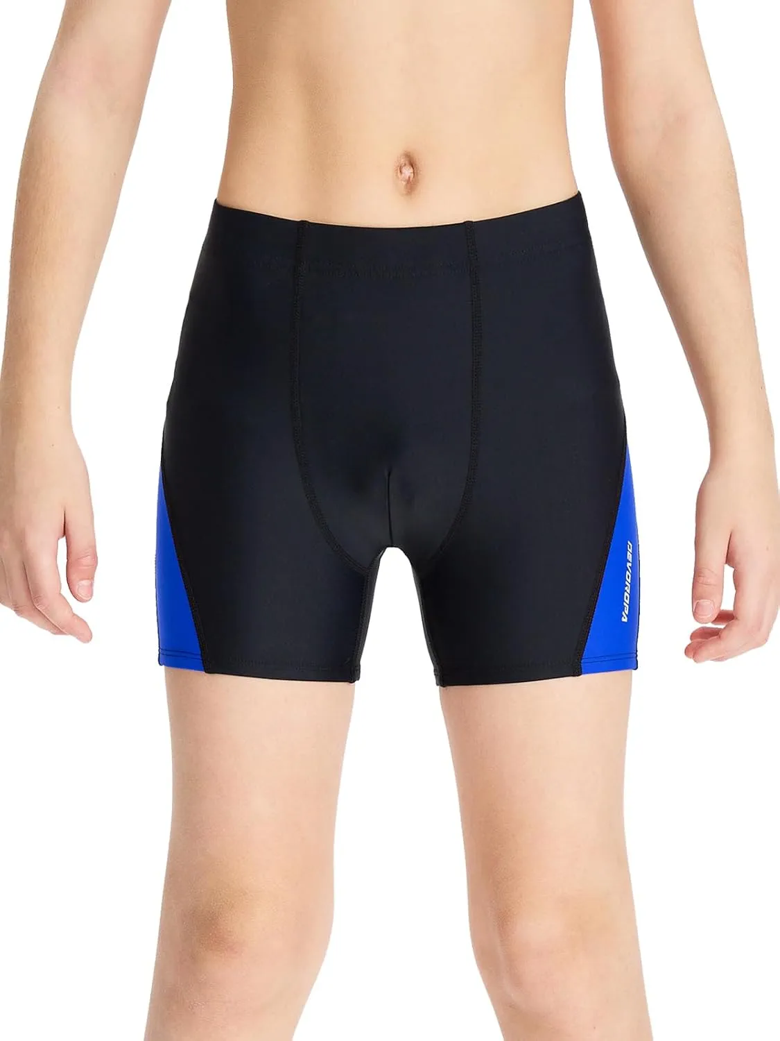 DEVOROPA Youth Boys Swim Shorts Square Leg Swimsuit Nylon Swimming Boxer Brief UPF 50 