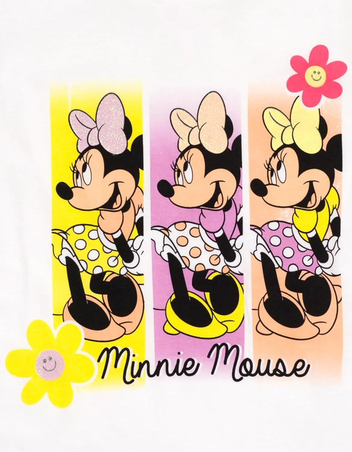 Disney Minnie Mouse T-Shirt French Terry Shorts and Scrunchie 3 Piece Outfit Set Infant to Big Kid