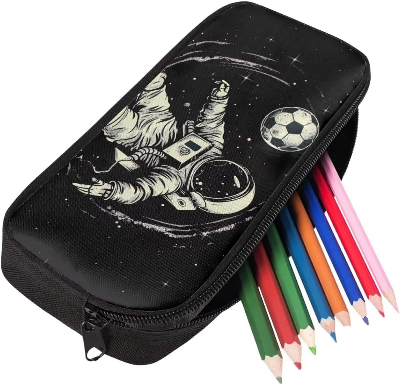 doginthehole Astronaut Backpack for Boys Lightweight Boys School Bag and Lunch Kit 3pcs Soccer Bookbag for Boys 12-14 for Elementary Middle School Boys Casual Travel Book Bag