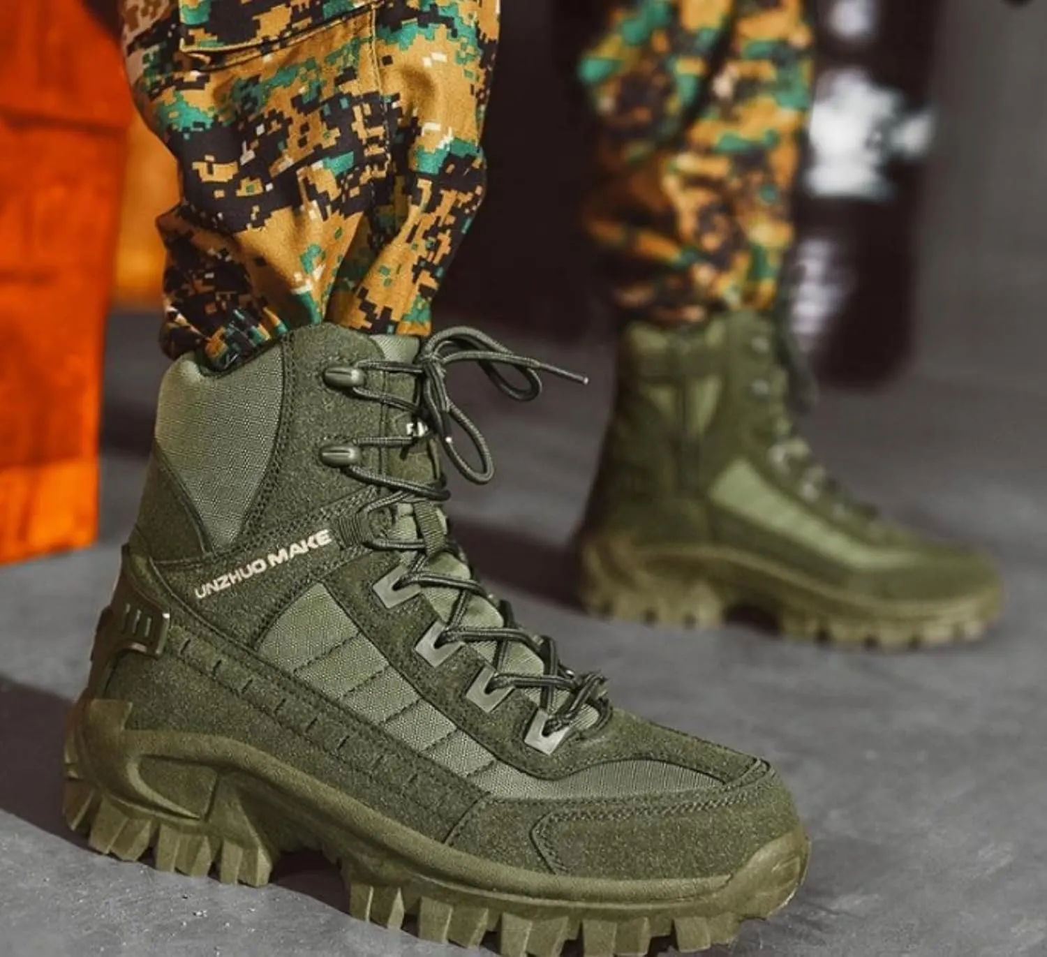 Durable and Comfortable Men'S Hiking Boots for Outdoor Adventure, Waterproof and Warm Military Shoes