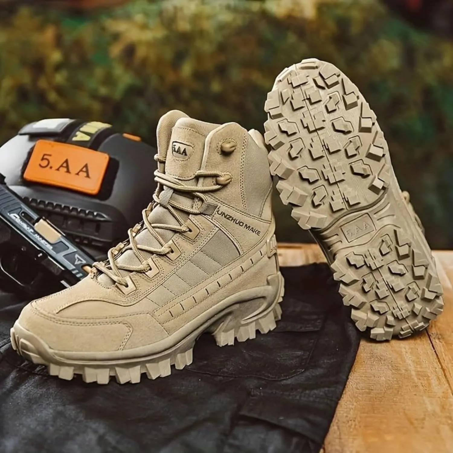 Durable and Comfortable Men'S Hiking Boots for Outdoor Adventure, Waterproof and Warm Military Shoes