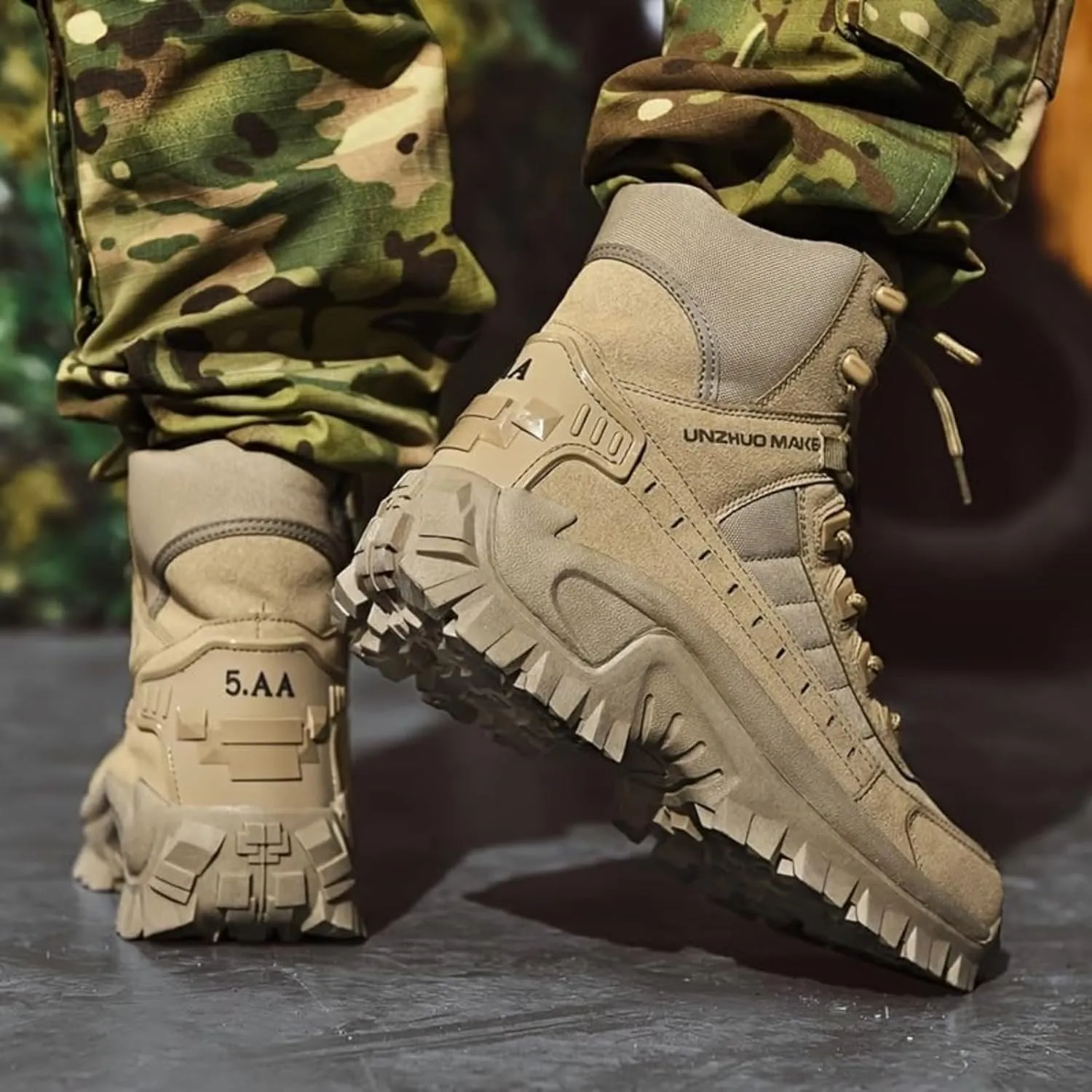 Durable and Comfortable Men'S Hiking Boots for Outdoor Adventure, Waterproof and Warm Military Shoes