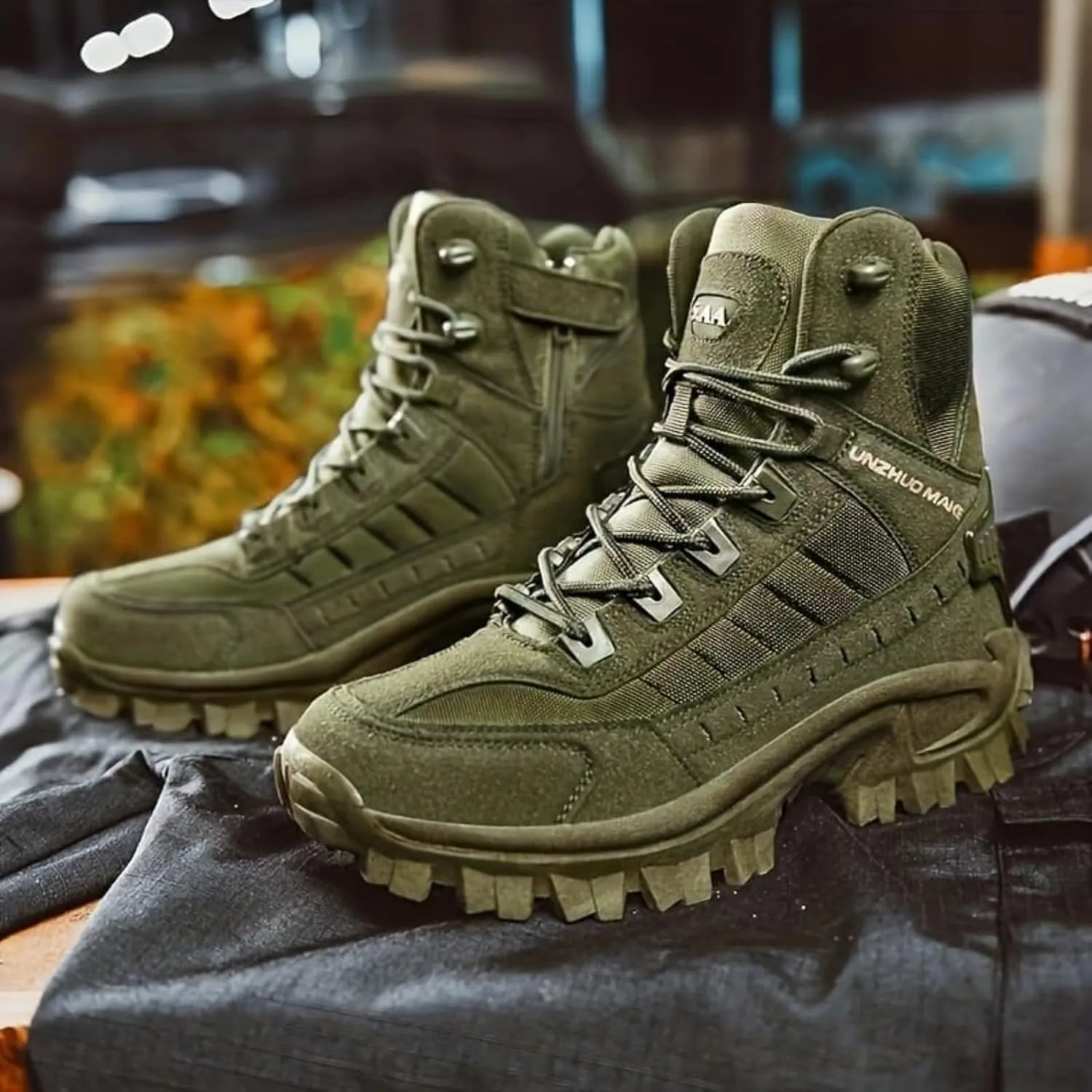 Durable and Comfortable Men'S Hiking Boots for Outdoor Adventure, Waterproof and Warm Military Shoes