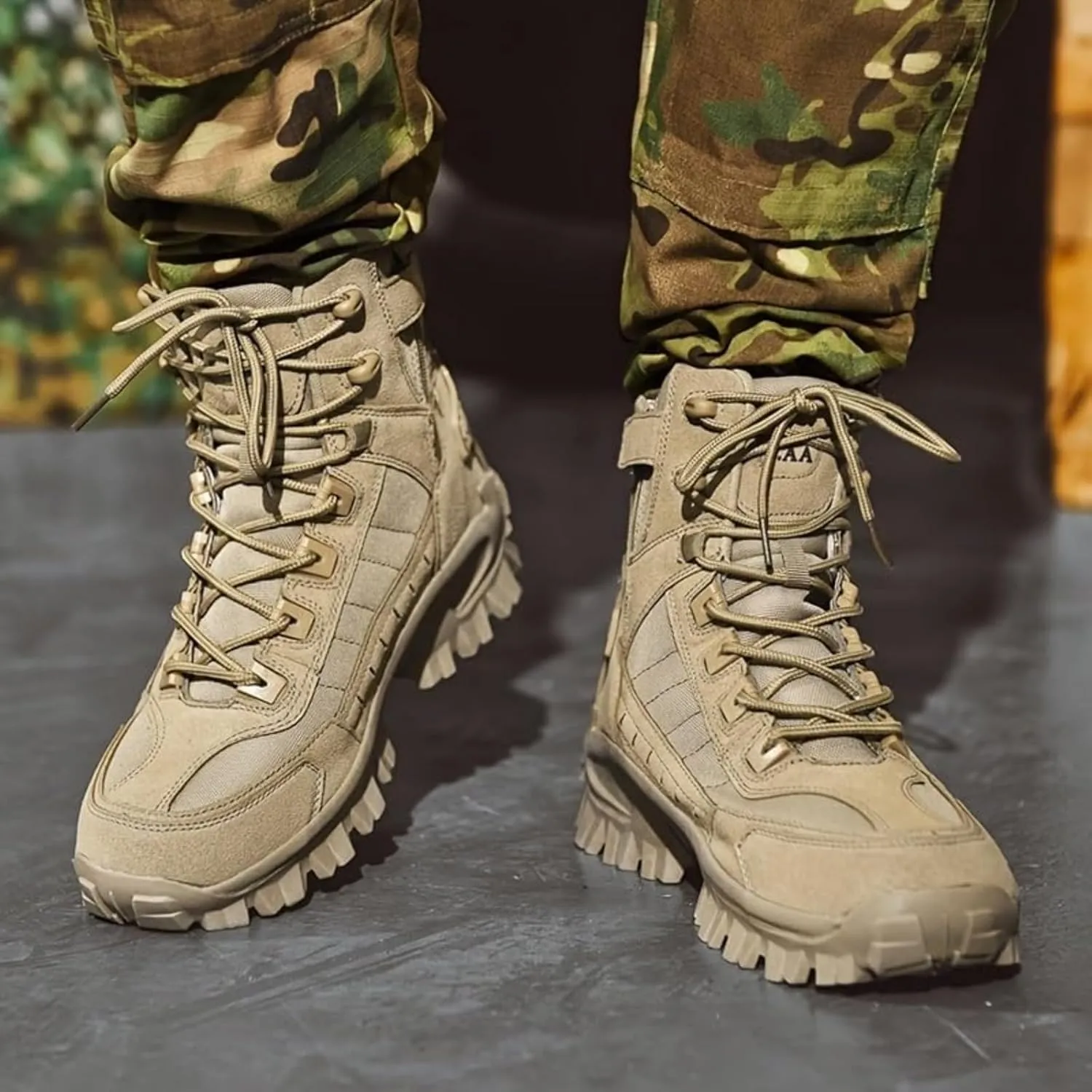 Durable and Comfortable Men'S Hiking Boots for Outdoor Adventure, Waterproof and Warm Military Shoes